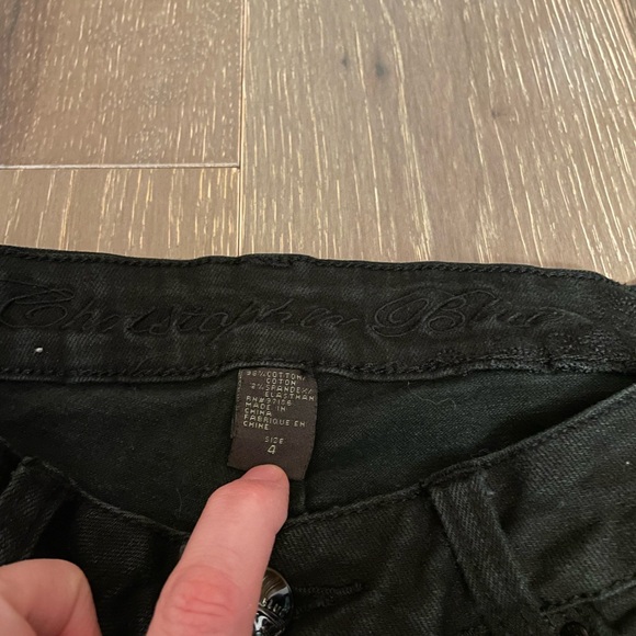 SOLD - Christopher Blue black denim sz 4 EUC - Picture 3 of 16